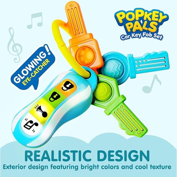 JOYIN Baby Car Keys Teether - Musical Sensory Toy with Lights & Sounds
