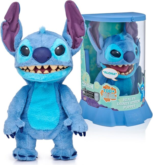WOW! Stuff Disney Stitch Puppetronic Animatronic Toy - Interactive Puppet with 100+ Sounds & Actions | 18 Inches | Ages 6+