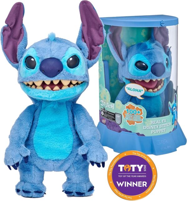 WOW! Stuff Disney Stitch Puppetronic Animatronic Toy - Interactive Puppet with 100+ Sounds & Actions | 18 Inches | Ages 6+