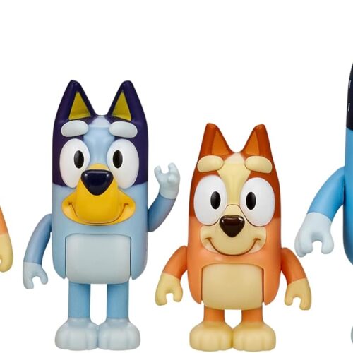 Bluey Family Figure Pack of 4, Robust Poseable Character1 Bluey Family Figure Pack of 4 - Poseable Character Toys with Bluey, Bingo, Chilli & Bandit