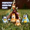 Bluey Family Figure Pack of 4 - Poseable Character Toys with Bluey, Bingo, Chilli & Bandit