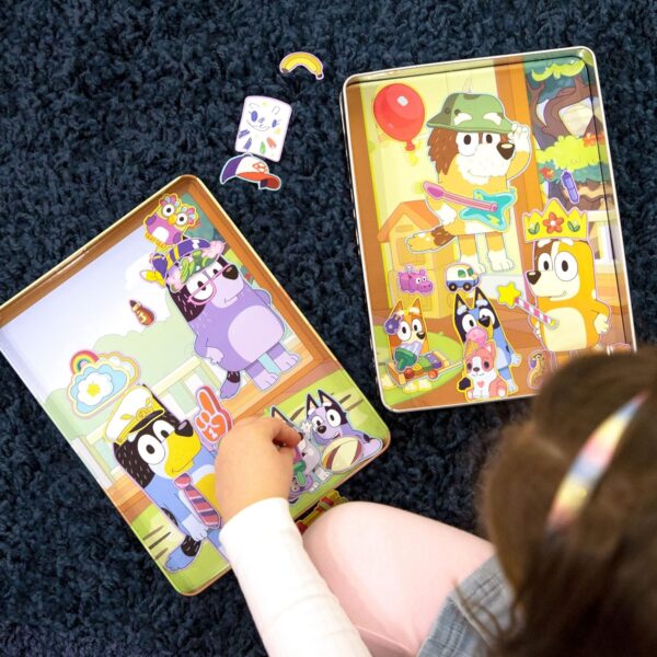 Bluey Magnetic Playset, Magnet Activity Toys2 Bluey Magnetic Playset - 75-Piece Travel Activity Set with Storage Tin