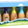 Bluey Wooden Bowling Set - 6 Character Pins & Ball for Indoor & Outdoor Play Ages 3+