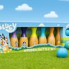 Bluey Wooden Bowling Set - 6 Character Pins & Ball for Indoor & Outdoor Play Ages 3+
