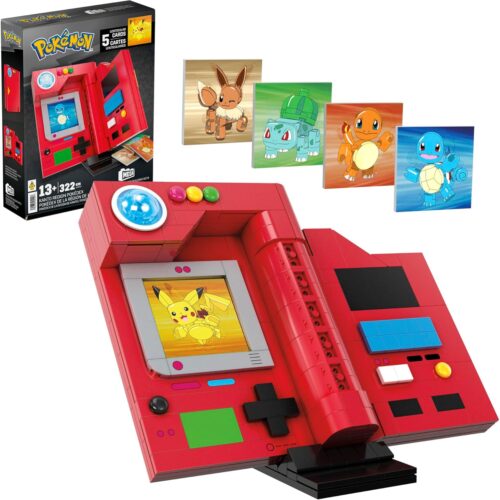 MEGA Pokémon Building Toys Set, Kanto Region Pokédex with 322 Pieces1 MEGA Pokémon Building Toys Set - Kanto Region Pokédex with 322 Pieces, Light and 5 Lenticular Cards
